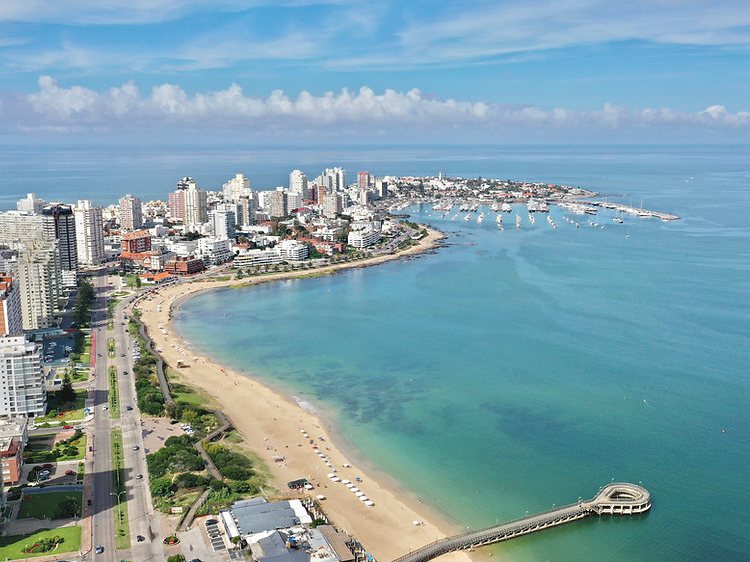 Vista aérea de la península de Punta del Este